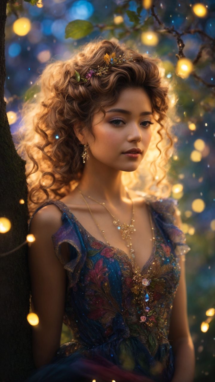 AI portrait of beautiful young girl