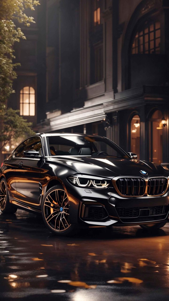 Black BMW M5 wallpaper in 4K resolution