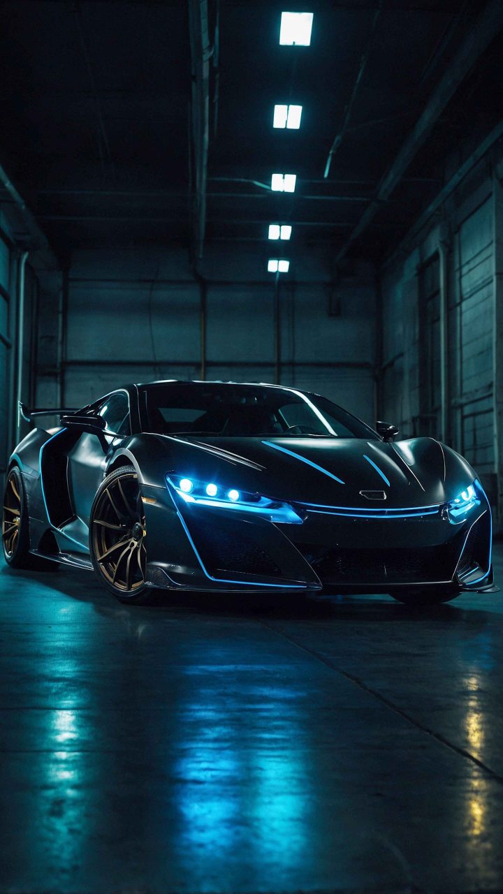 Night lit supercar wallpaper in 4K resolution