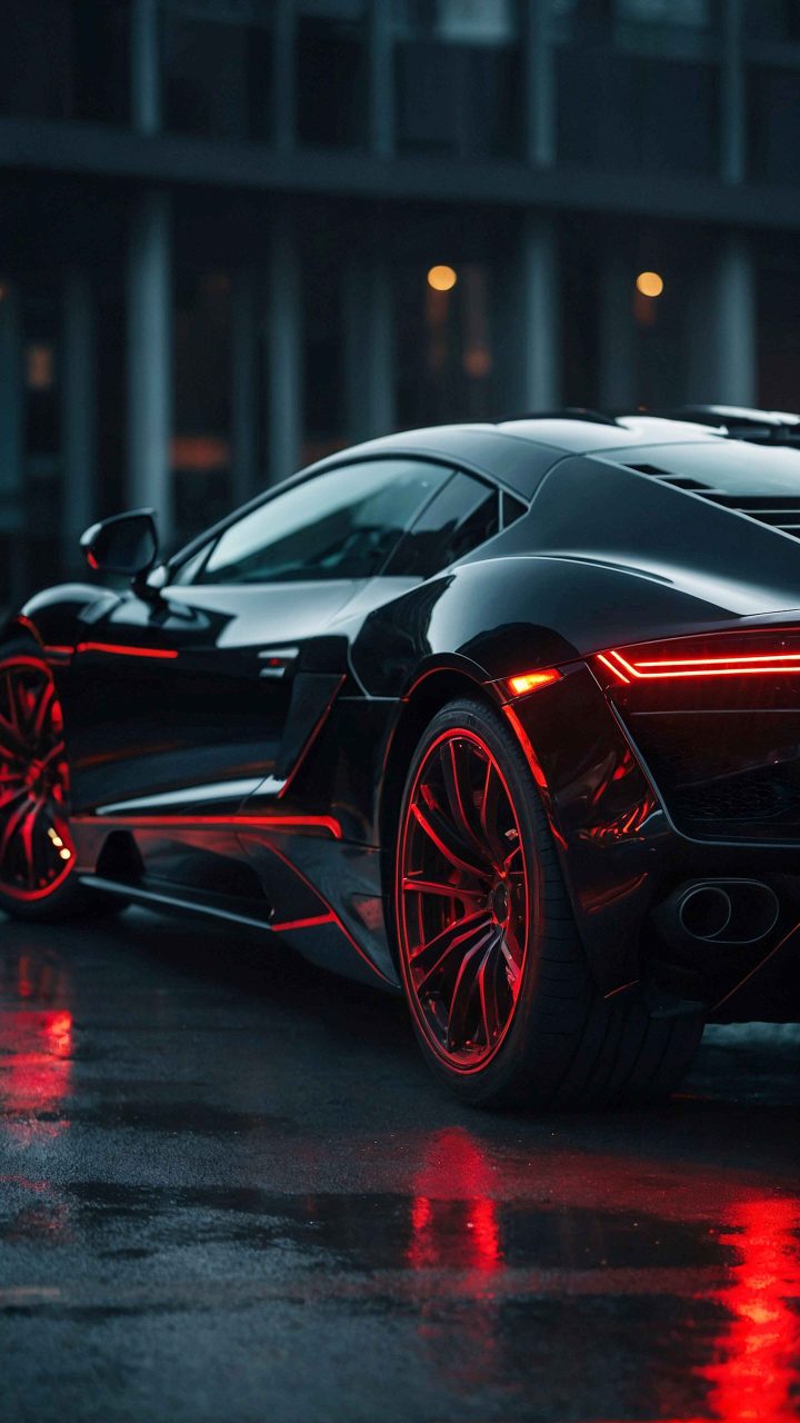 Rear sports car wallpaper in 4K resolution